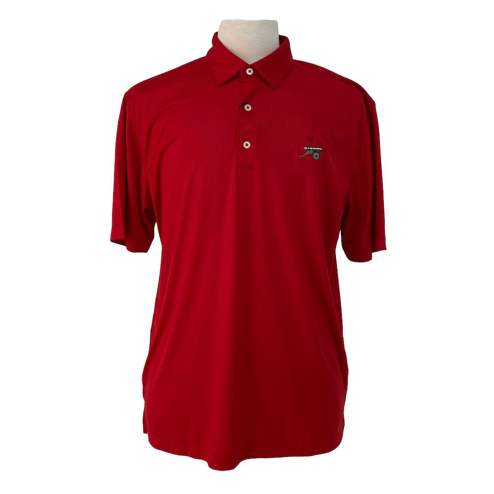 Greg Norman - Microlux Embossed Polo British Red • Ticonderoga Golf Course