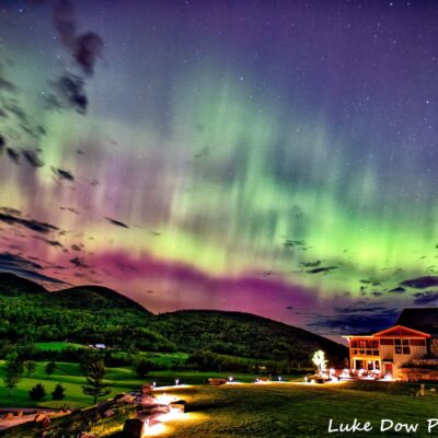 Ticonderoga Golf Course aurora night sky