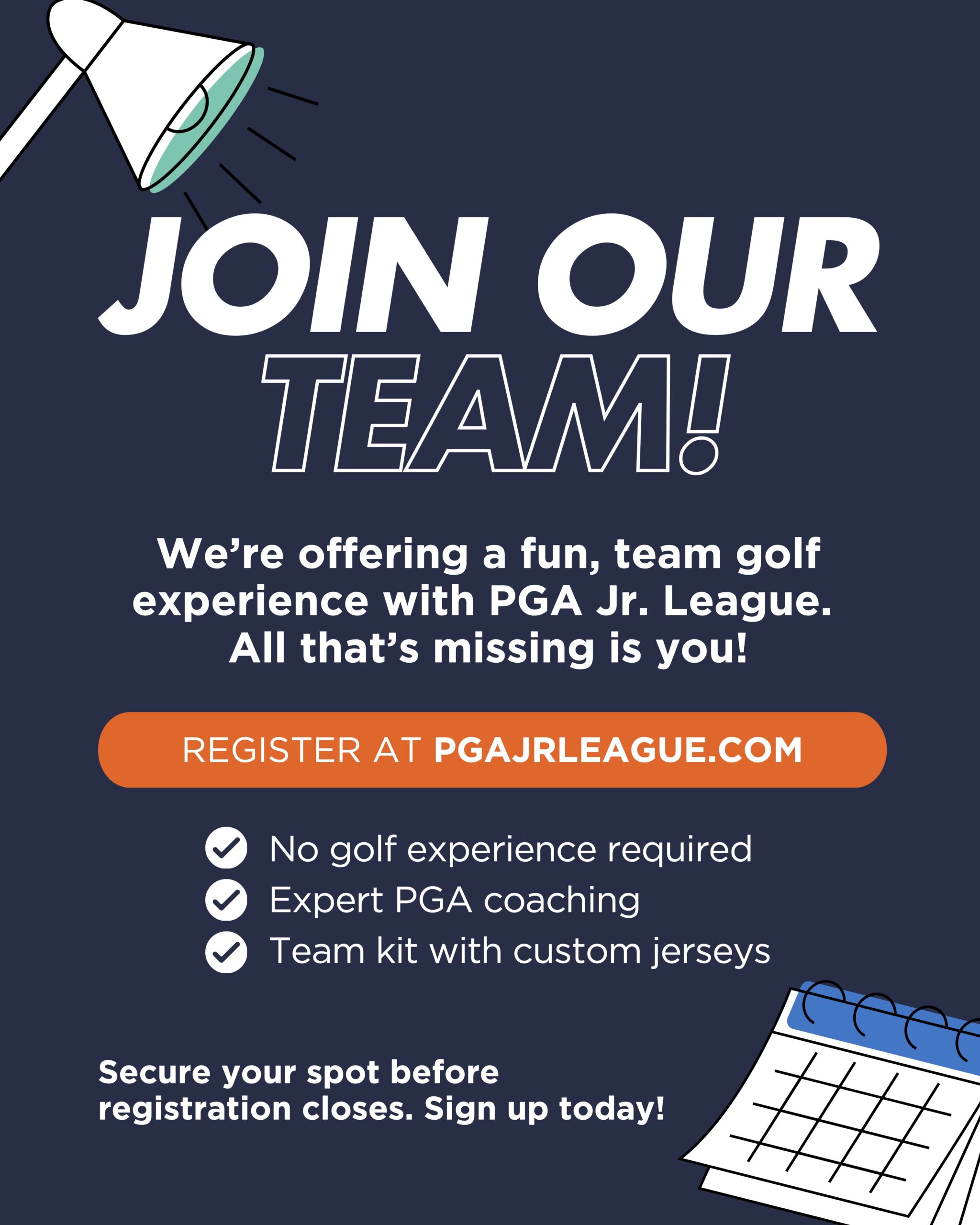 Join our PGA Jr. League team!