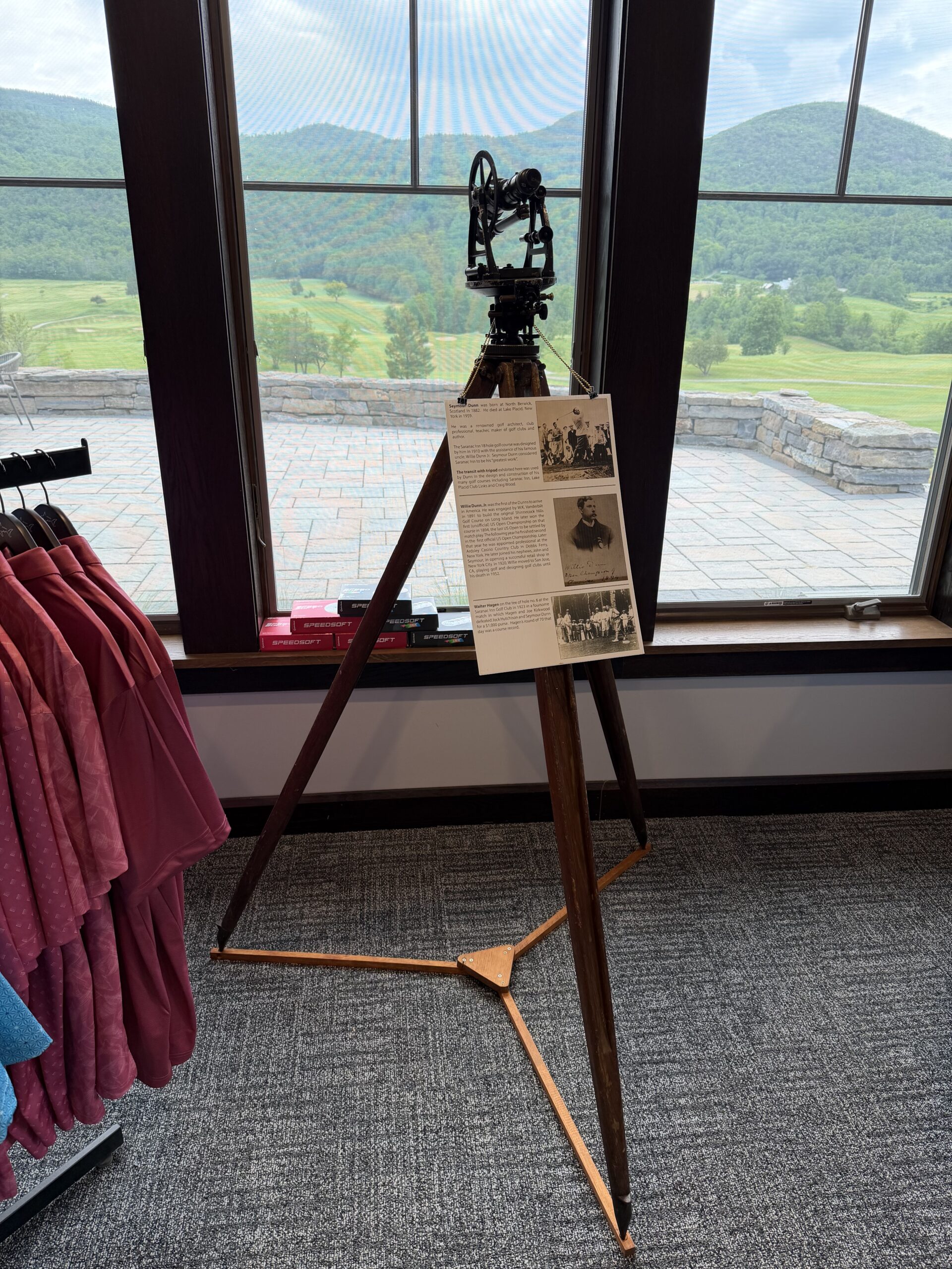 Seymour Dunn's original transit and tripod