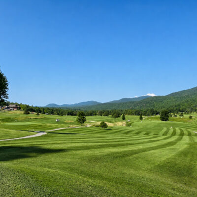 beautiful view of golf course on a sunny day