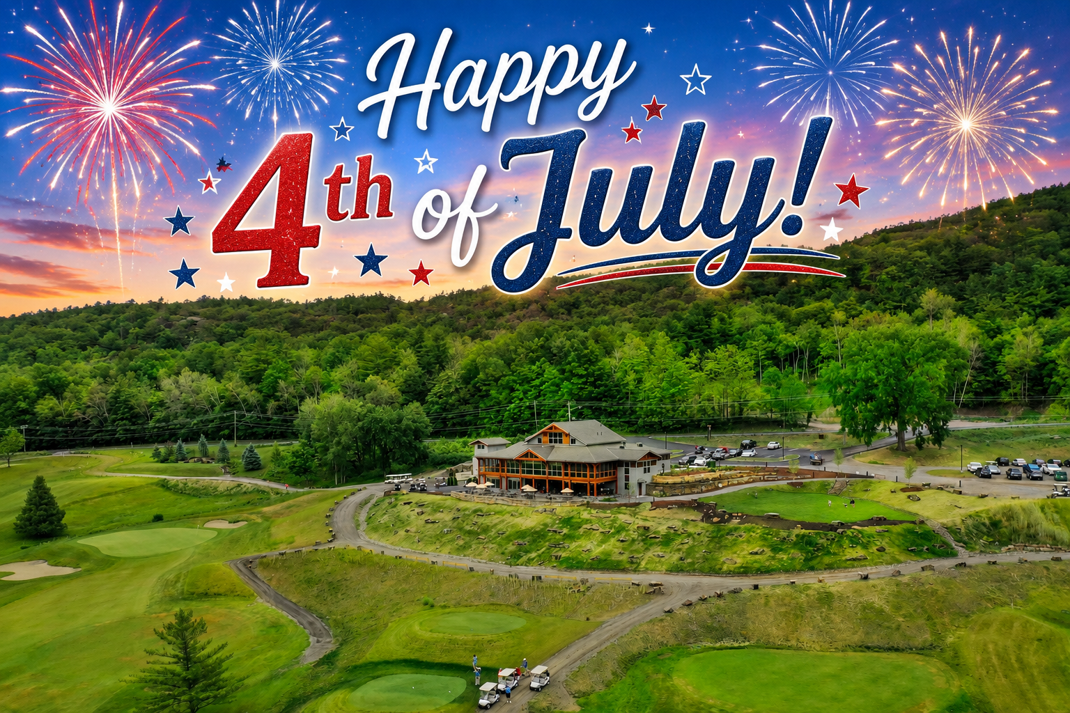 forth of july image of the clubhouse and course